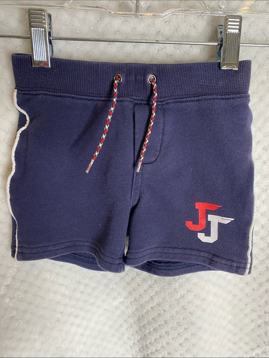 Janie and Jack Other - Janie and Jack Navy Blue Knit Athletic Shorts with Red & White Logo Trim